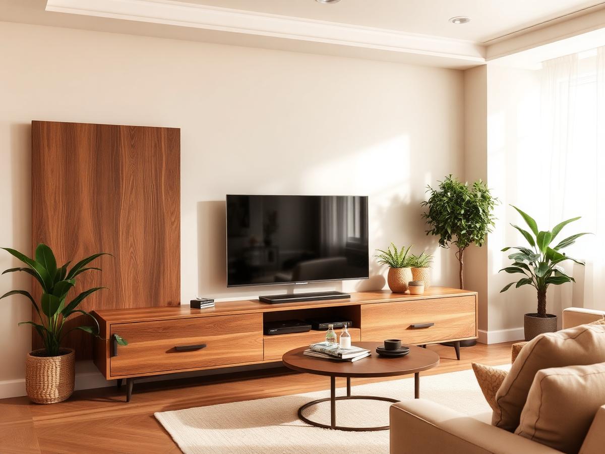 Living room TV panel unit